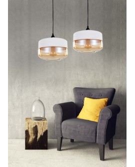 LAMPA WISZĄCA NOWOCZESNA LOFT BIAŁA BARLET LUMINA DECO