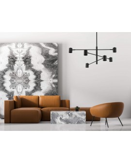 LAMPA SUFITOWA WISZĄCA NOWOCZESNA CZARNA DORA W6