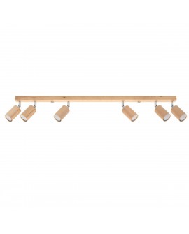 Plafon BERG 6 naturalne drewno Sollux SL.1043