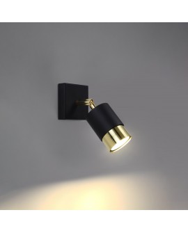 Kinkiet NERO czarny/złoty Sollux SL.1069