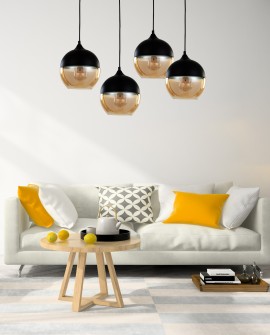 LAMPA WISZĄCA NOWOCZESNA LOFT CZARNA ALBION LUMINA DECO