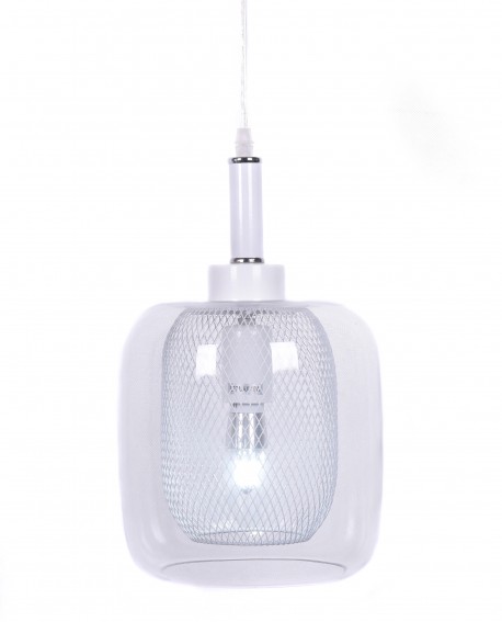 LAMPA WISZĄCA NOWOCZESNA BIAŁA BESSA LUMINA DECO