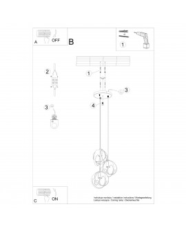 Lampa wisząca TULOS 3P biała Sollux SL.1084