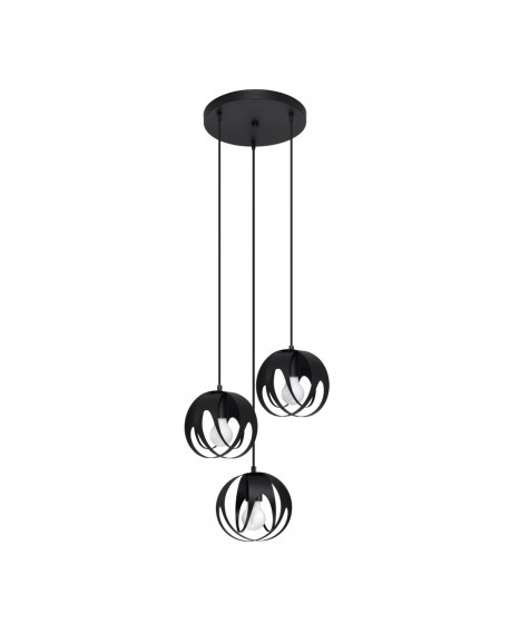 Lampa wisząca TULOS 3P czarna Sollux SL.1088