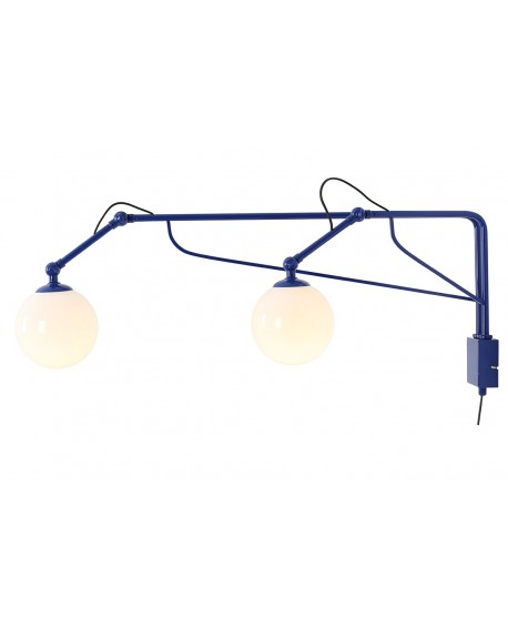 KINKIET SOHO GLASS 2 COBALT ALDEX 1105D25