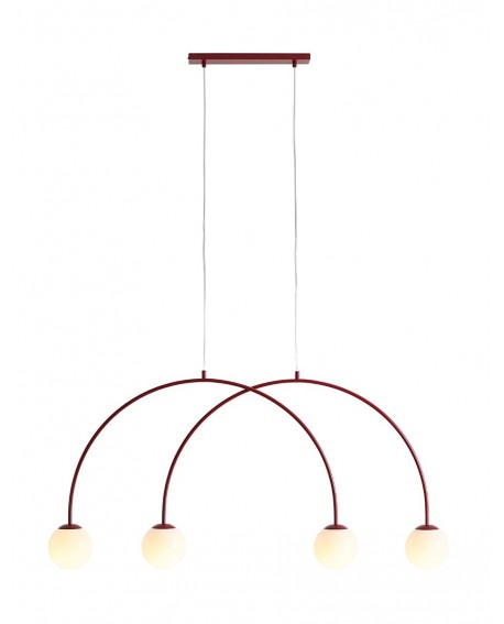 LAMPA WISZĄCA UNA 4 RED WINE S ALDEX 1116L15_S