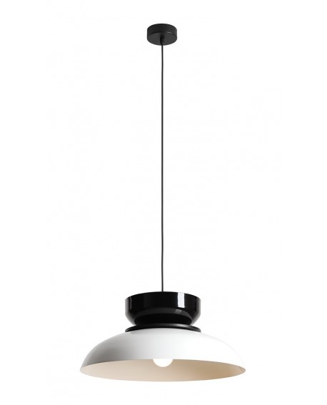 LAMPA WISZĄCA ALDO DARK WHITE GLOSS + BLACK GLOSS (47+ 23+ wood) ALDEX 1152G2_3_C