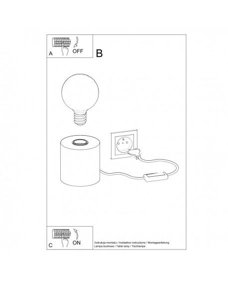 Lampa biurkowa SALGADO beton Sollux SL.0680