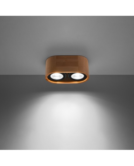 Plafon BASIC 2 naturalne drewno Sollux SL.0914