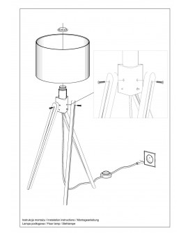 Lampa stojąca LEGNO 1 naturalne drewno Sollux SL.0523