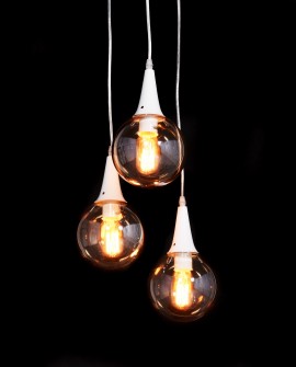 LAMPA WISZĄCA LOFT POTRÓJNA BIAŁA ROCHERRO TRIO