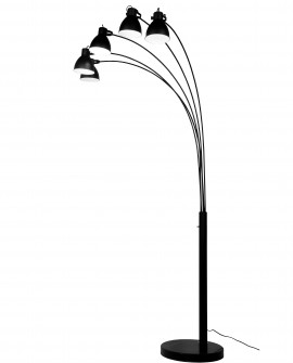 LAMPA STOJĄCA PODŁOGOWA 5-RAMIENNA CZARNA ZORBA