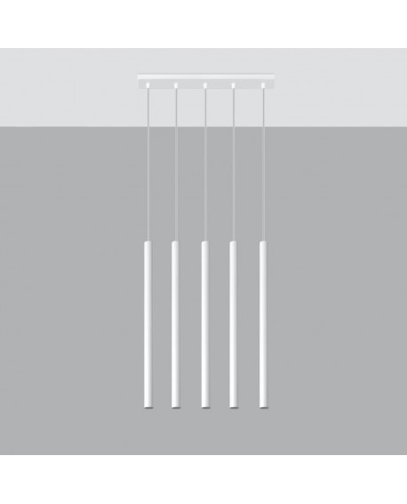 Lampa wisząca PASTELO 5 biała Sollux SL.0468