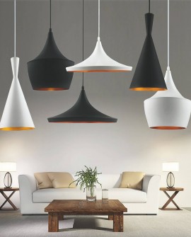 LAMPA WISZĄCA LOFT CZARNA POTRÓJNA FOGGI TRIO LUMINA DECO