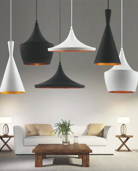 LAMPA WISZĄCA LOFT CZARNA POTRÓJNA FOGGI TRIO LUMINA DECO