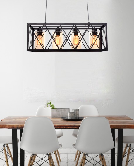 LAMPA WISZĄCA LOFT CZARNA NORTIS 3