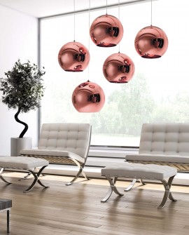 NOWOCZESNA LAMPA WISZĄCA RÓŻOWE ZŁOTO LOBOS D30