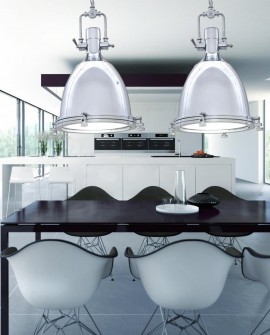 LAMPA WISZĄCA LOFT CHROMOWANA ALCANTARE