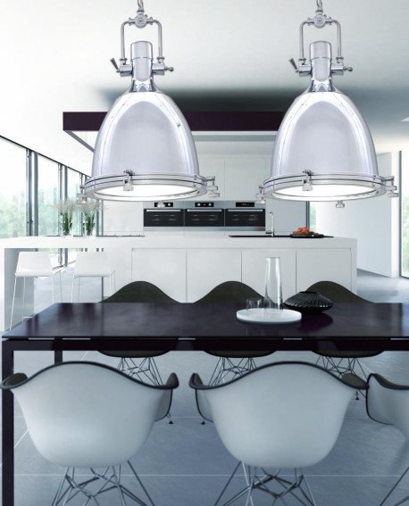 LAMPA WISZĄCA LOFT CHROMOWANA ALCANTARE