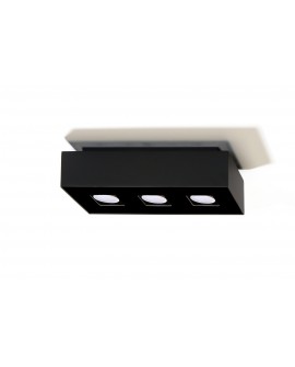 Plafon MONO 3 czarny Sollux SL.0072