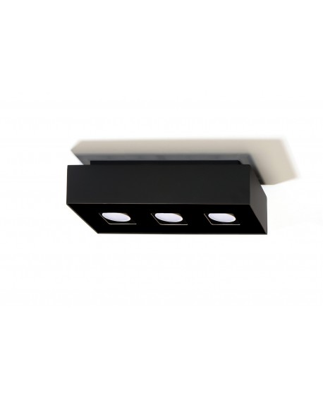 Plafon MONO 3 czarny Sollux SL.0072
