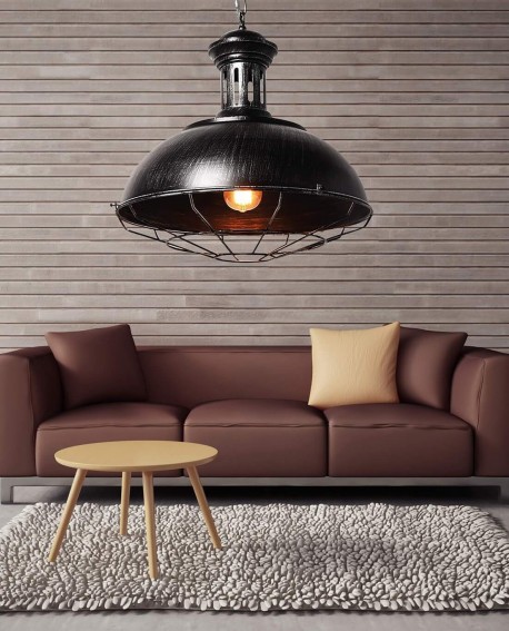 LAMPA WISZĄCA INDUSTRIALNA LOFT STARE SREBRO BOCCATO