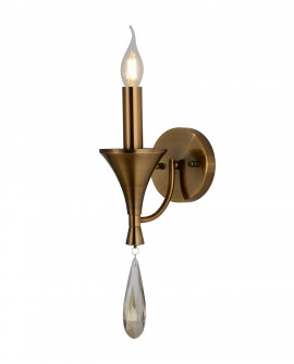 LAMPA ŚCIENNA KINKIET KLASYCZNY MOSIĘŻNY LIBERO W1