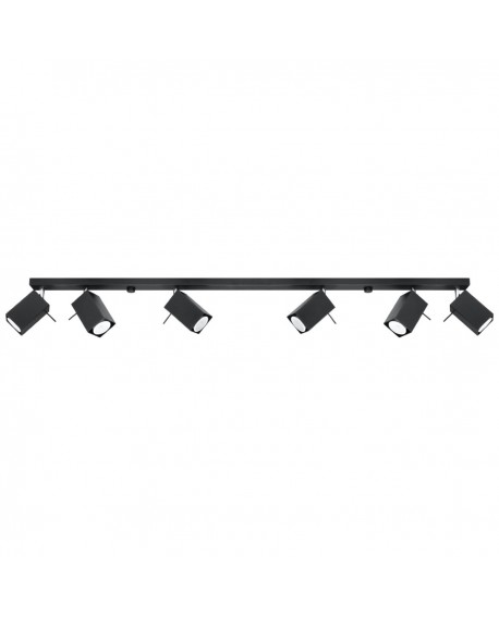 Plafon MERIDA 6L czarny Sollux SL.0460
