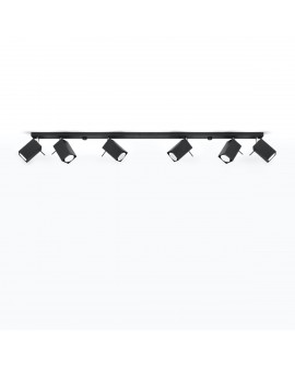 Plafon MERIDA 6L czarny Sollux SL.0460