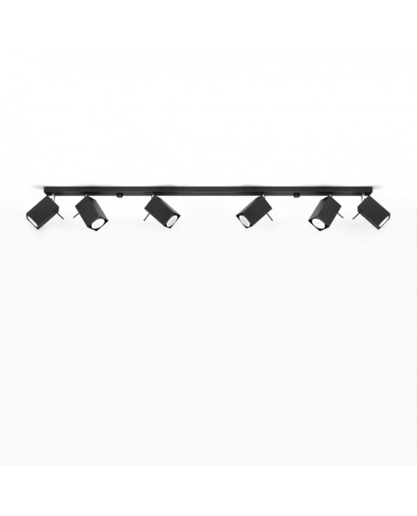 Plafon MERIDA 6L czarny Sollux SL.0460