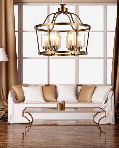 LAMPA WISZĄCA LOFT MOSIĘŻNA ATLANTA W6