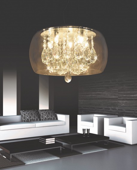 NOWOCZESNA LAMPA WISZĄCA TOSSO D50 CLEAR