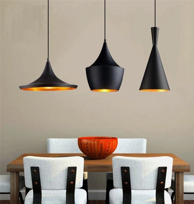 LAMPA WISZĄCA LOFT CZARNA POTRÓJNA FOGGI TRIO LUMINA DECO