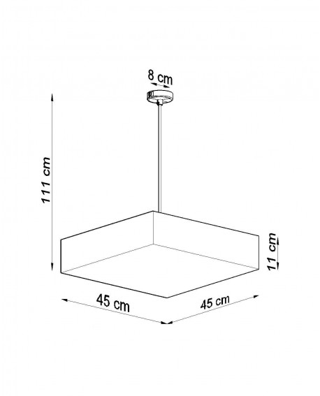 Lampa wisząca HORUS 45 CZARNA Sollux SL.0133