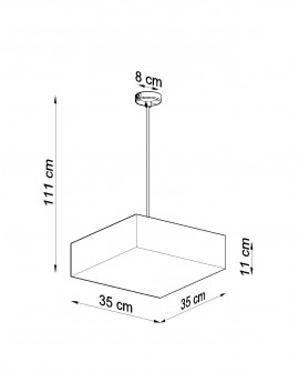 Lampa wisząca HORUS 35 CZARNA Sollux SL.0130