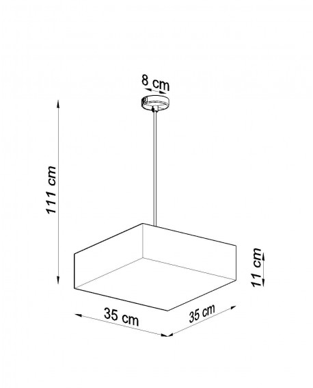 Lampa wisząca HORUS 35 CZARNA Sollux SL.0130