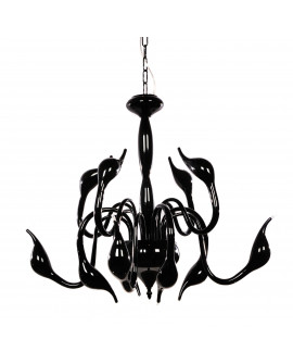 ORYGINALNA NOWOCZESNA LAMPA WISZĄCA CZARNA MAGICA W12