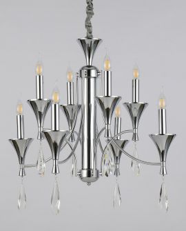 KLASYCZNA LAMPA WISZĄCA CHROMOWANA LIBERO W8