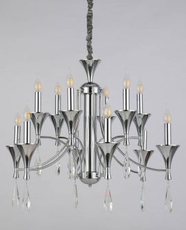 KLASYCZNA LAMPA WISZĄCA CHROMOWANA LIBERO W12