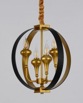 LAMPA WISZĄCA LOFT CZARNO-ZŁOTA DEMETRA