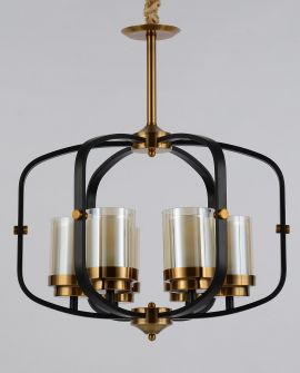 lampa wisząca loft czarno złota szczotkowana bonton w6 lumina deco front