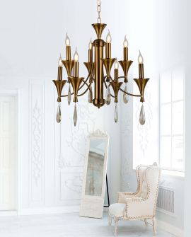 KLASYCZNA LAMPA WISZĄCA MOSIĘŻNA LIBERO W8