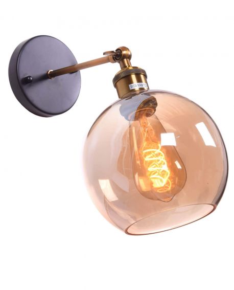 KINKIET LAMPA ŚCIENNA LOFT BURSZTYNOWA NAVARRO LUMINA DECO