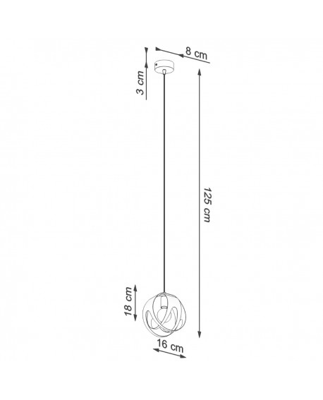 Lampa wisząca TULOS 1 biała Sollux SL.1083