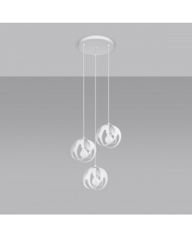 Lampa wisząca TULOS 3P biała Sollux SL.1084