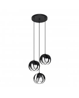 Lampa wisząca TULOS 3P czarna Sollux SL.1088