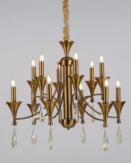 KLASYCZNA LAMPA WISZĄCA MOSIĘŻNA LIBERO W12