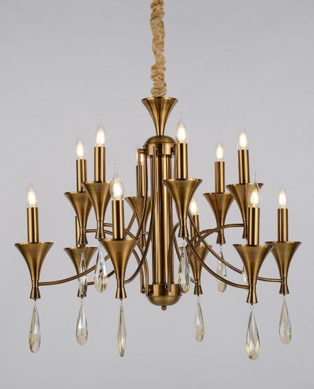 KLASYCZNA LAMPA WISZĄCA MOSIĘŻNA LIBERO W12