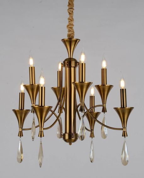 KLASYCZNA LAMPA WISZĄCA MOSIĘŻNA LIBERO W8