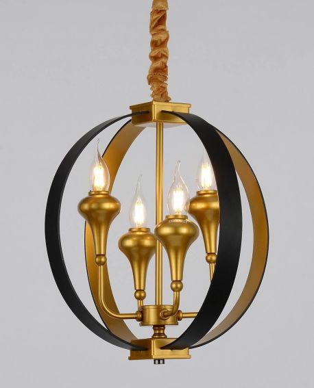 LAMPA WISZĄCA LOFT CZARNO-ZŁOTA DEMETRA